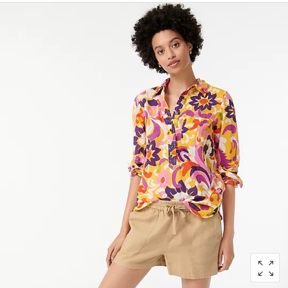 NWT - JCrew Popover in Ratti Curly Print